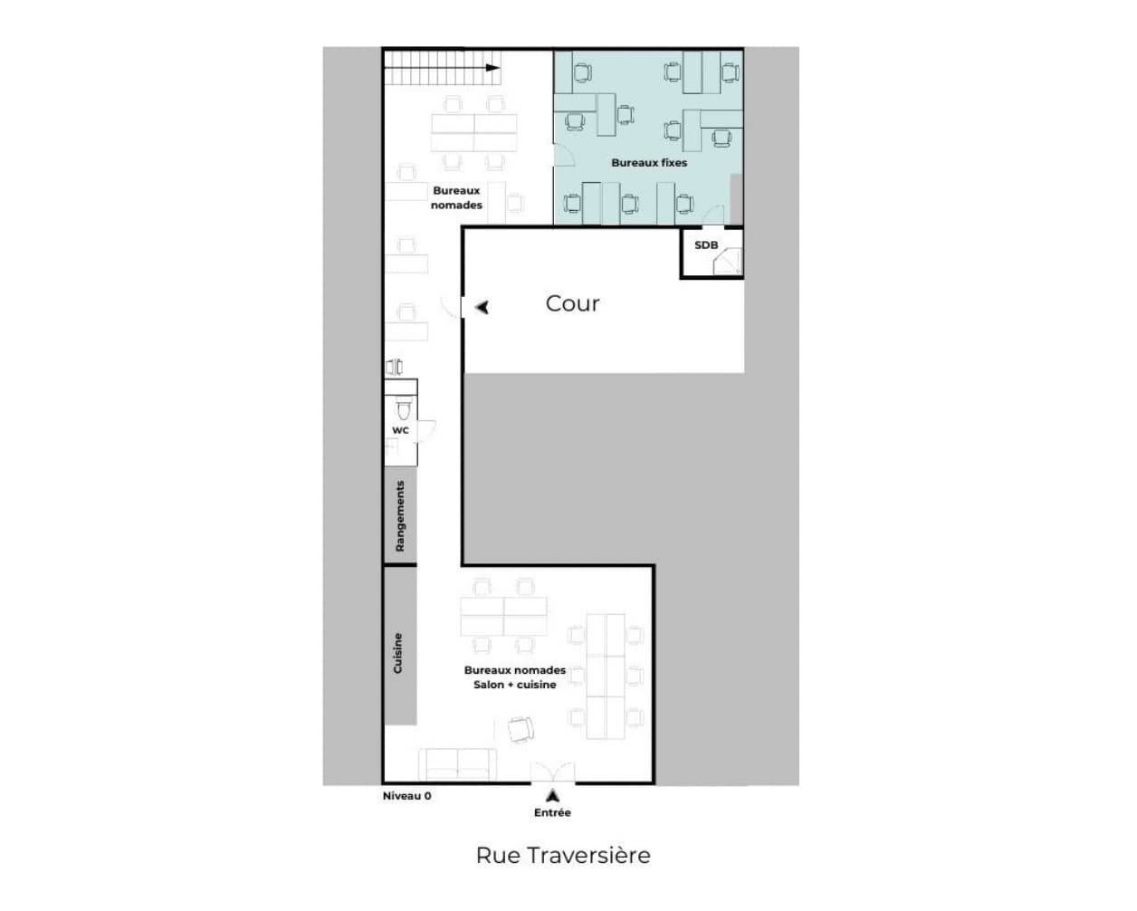 Plan des bureaux attitrés à Paris