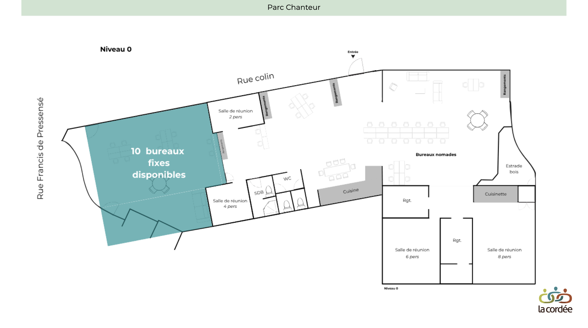 Plan des bureaux attitrés à Villeurbanne