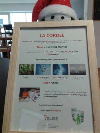 Tri du papier à la Cordée avec Elise