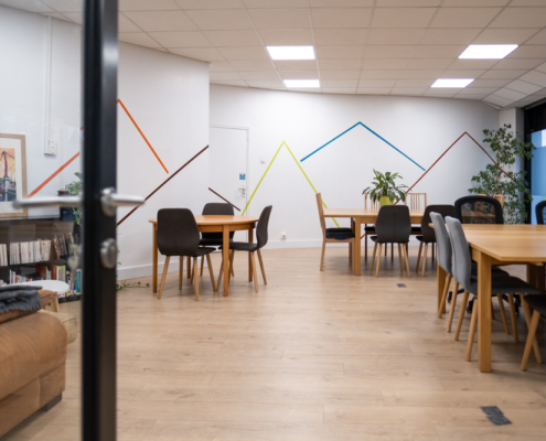 Un accès au coworking pour bénéficier des sanitaires et de la cuisine partagée de La Cordée République, Villeurbanne