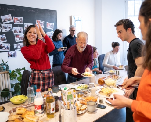Coworking gare d'Annecy, photo d'un événement pour rencontrer la communauté à La Cordée coworking, Annecy.